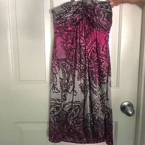 Cocktail attire Tube top dress with ties